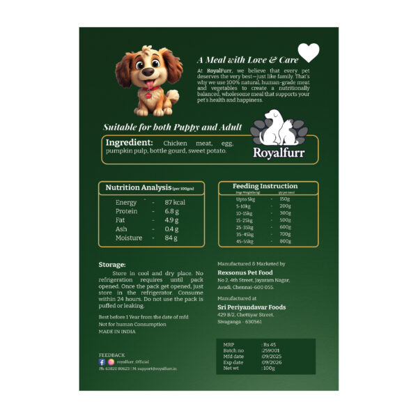 Royalfurr Dog Food Trial Pack-Mix of 4 Recipe