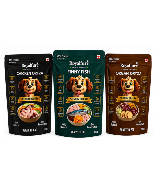 Royalfurr Dog food All-In-One 3 delicious Recipe Pack