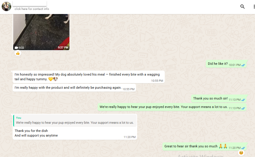 Verified WhatsApp customer review screenshot 14 of 14