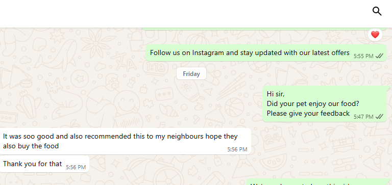 Verified WhatsApp customer review screenshot 7 of 14