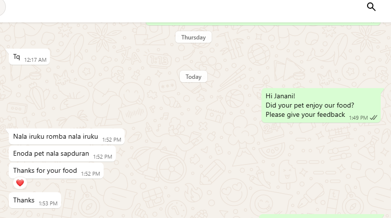 Verified WhatsApp customer review screenshot 9 of 14