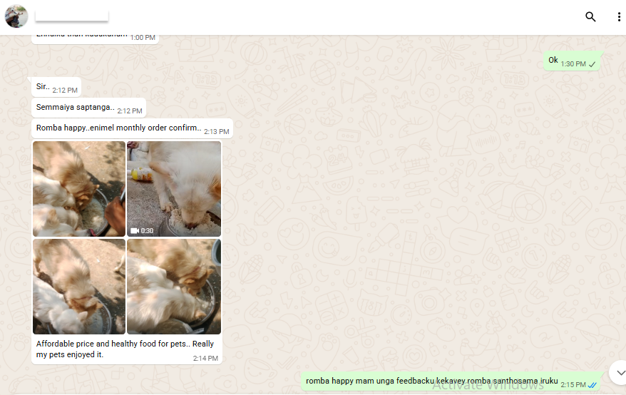 Verified WhatsApp customer review screenshot 1 of 14